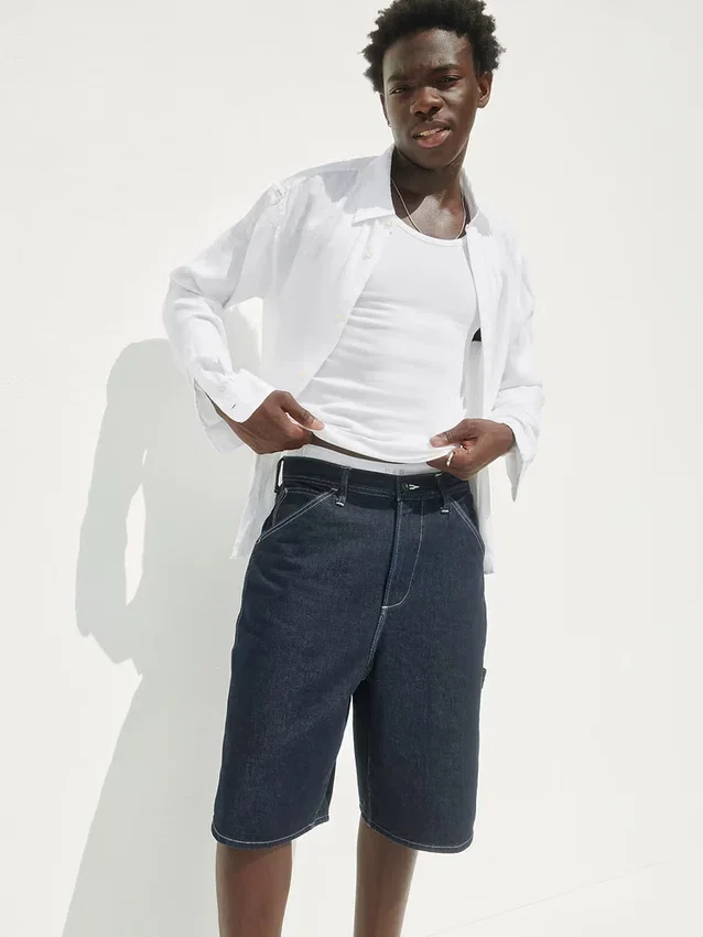 10.5" Baggy Denim Carpenter Shorts