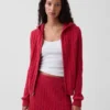 100% Cotton Cable-Knit Zip Cardigan