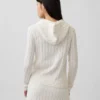 100% Cotton Cable-Knit Zip Cardigan