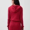 100% Cotton Cable-Knit Zip Cardigan