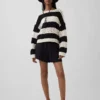 100% Cotton Crochet Boatneck Sweater