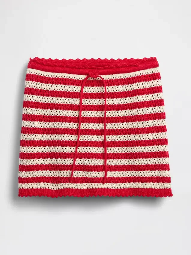 100% Cotton Crochet Easy Mini Skort
