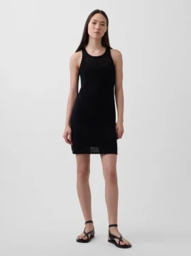 100% Cotton Crochet Mini Dress