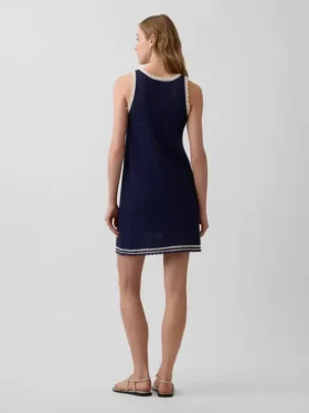 100% Cotton Crochet Mini Dress