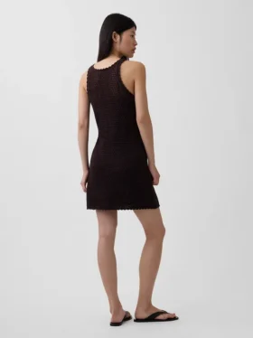 100% Cotton Crochet Mini Dress