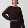 100% Cotton Crochet Relaxed Sweater