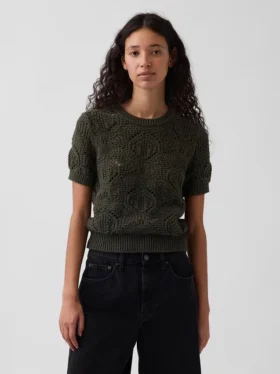 100% Cotton Crochet Sweater