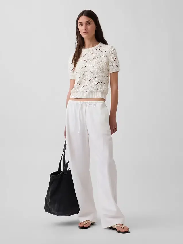 100% Cotton Crochet Sweater