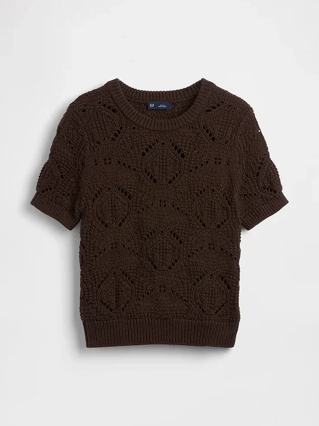 100% Cotton Crochet Sweater