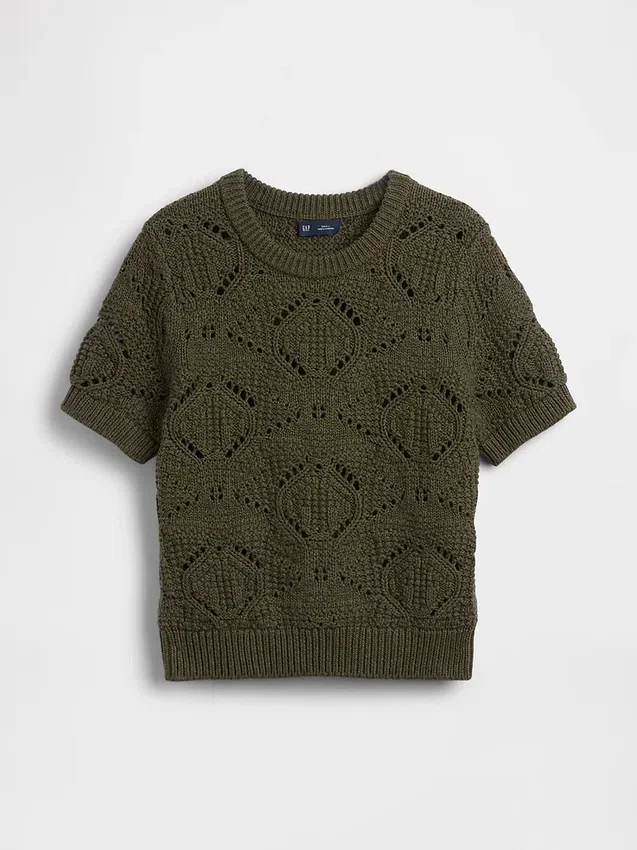 100% Cotton Crochet Sweater