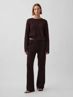 100% Cotton Crochet Sweater Pants
