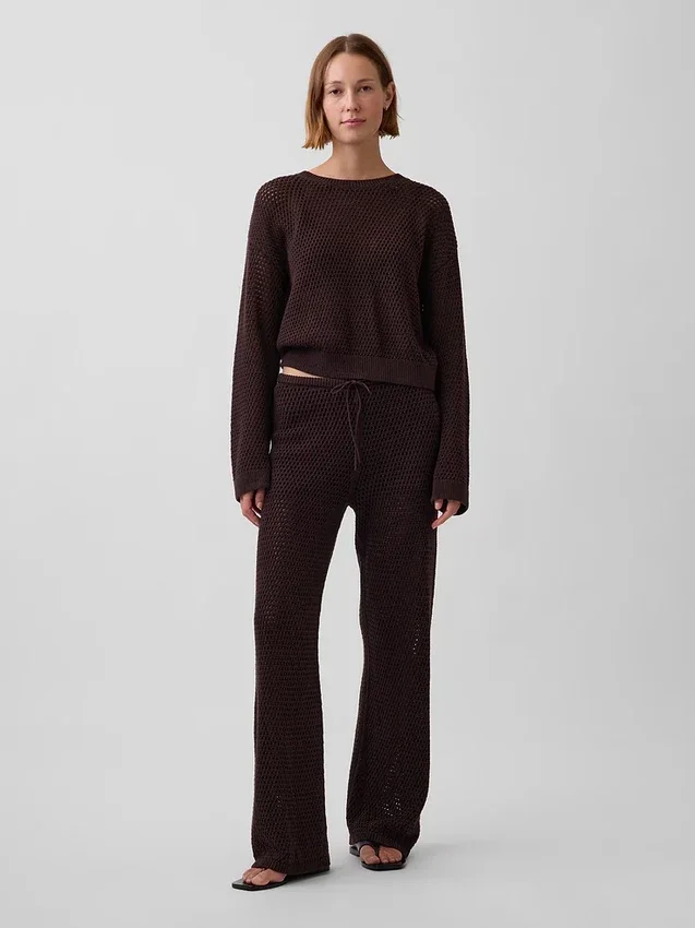 100% Cotton Crochet Sweater Pants