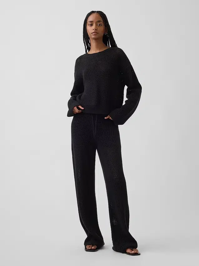100% Cotton Crochet Sweater Pants