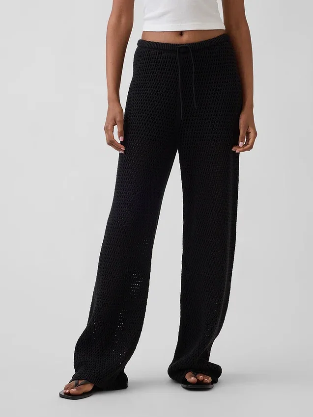 100% Cotton Crochet Sweater Pants