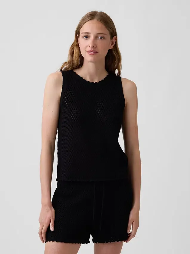 100% Cotton Crochet Tank Top