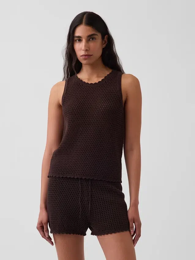 100% Cotton Crochet Tank Top