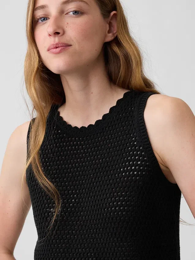 100% Cotton Crochet Tank Top