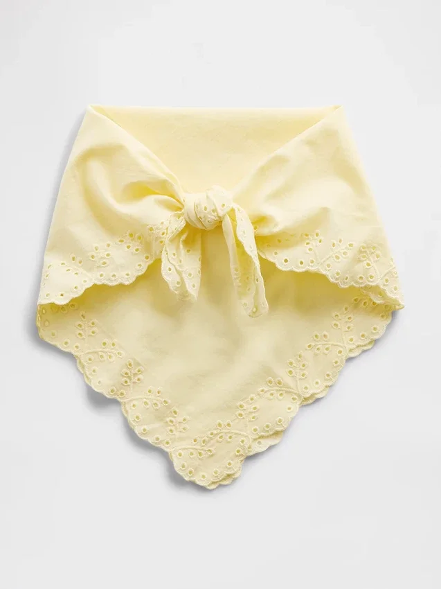 100% Cotton Eyelet Bandana Scarf