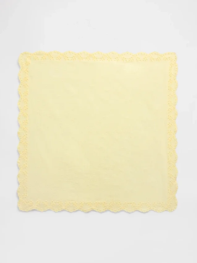 100% Cotton Eyelet Bandana Scarf