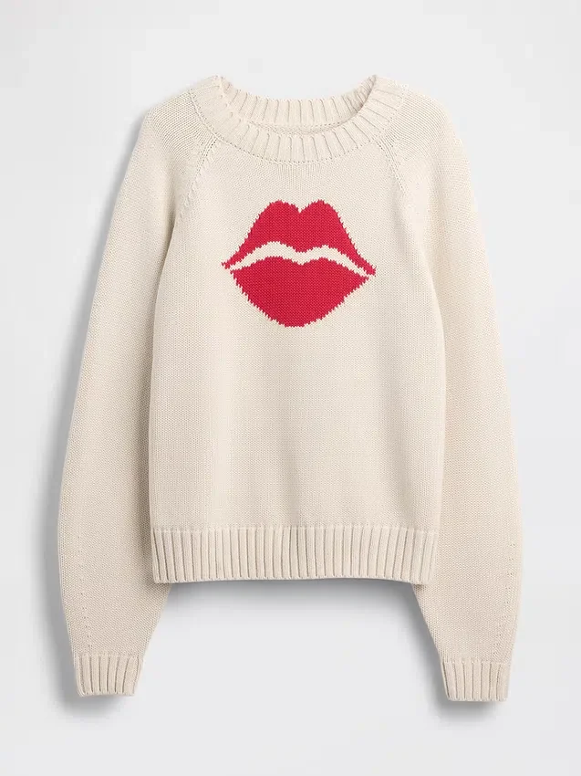 100% Cotton Kiss Raglan Sweater