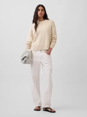 100% Cotton Oversized Crop Sweater