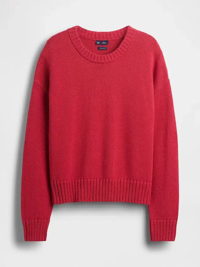 100% Cotton Oversized Crop Sweater