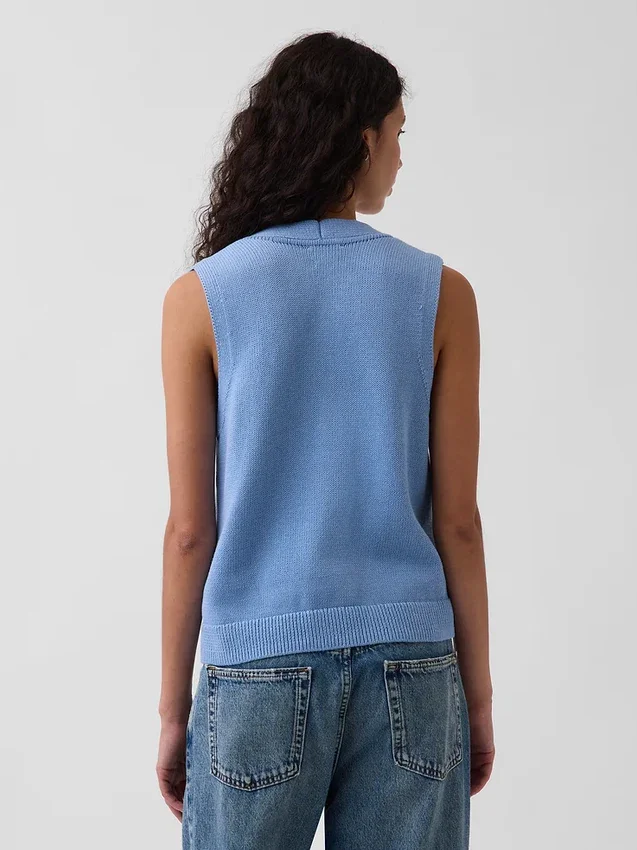 100% Cotton Pocket Sweater Vest
