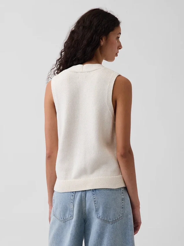 100% Cotton Pocket Sweater Vest