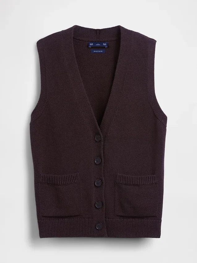 100% Cotton Pocket Sweater Vest