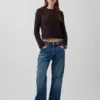 100% Cotton Pointelle Crop Sweater