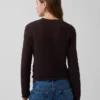 100% Cotton Pointelle Crop Sweater