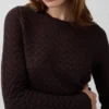 100% Cotton Pointelle Crop Sweater