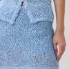 100% Cotton Pointelle Mini Sweater Skort