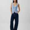 100% Cotton Pointelle Sweater Tank