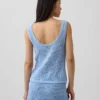 100% Cotton Pointelle Sweater Tank