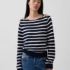 100% Cotton Relaxed Boatneck Sweater