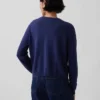 100% Cotton Relaxed Crop Cardigan Sweater