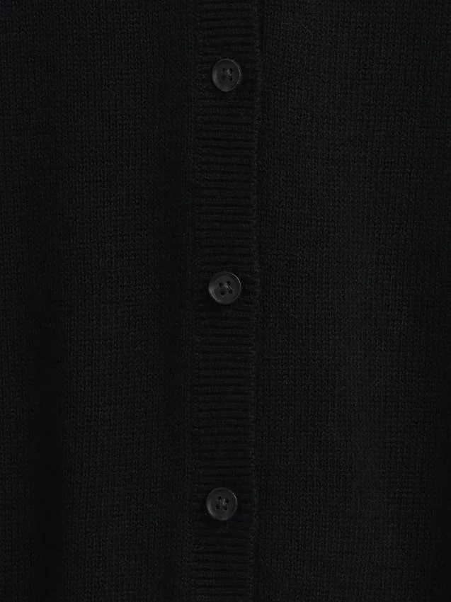 100% Cotton Relaxed Crop Cardigan Sweater
