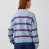 100% Cotton Relaxed Polo Sweater
