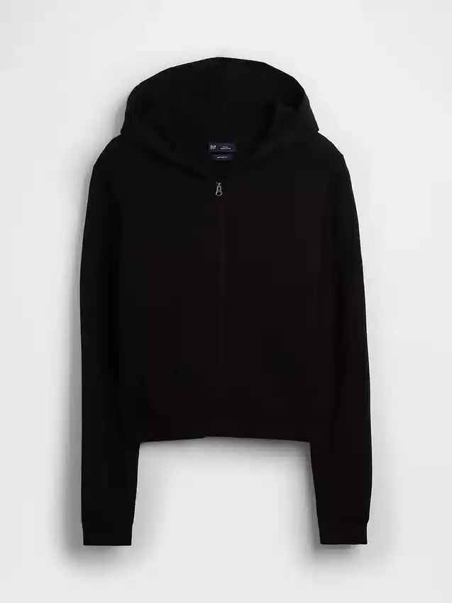 100% Cotton Relaxed Zip Sweater Hoodie