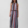 100% Cotton Stripe Easy Maxi Sweater Skirt