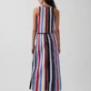 100% Cotton Stripe Easy Maxi Sweater Skirt