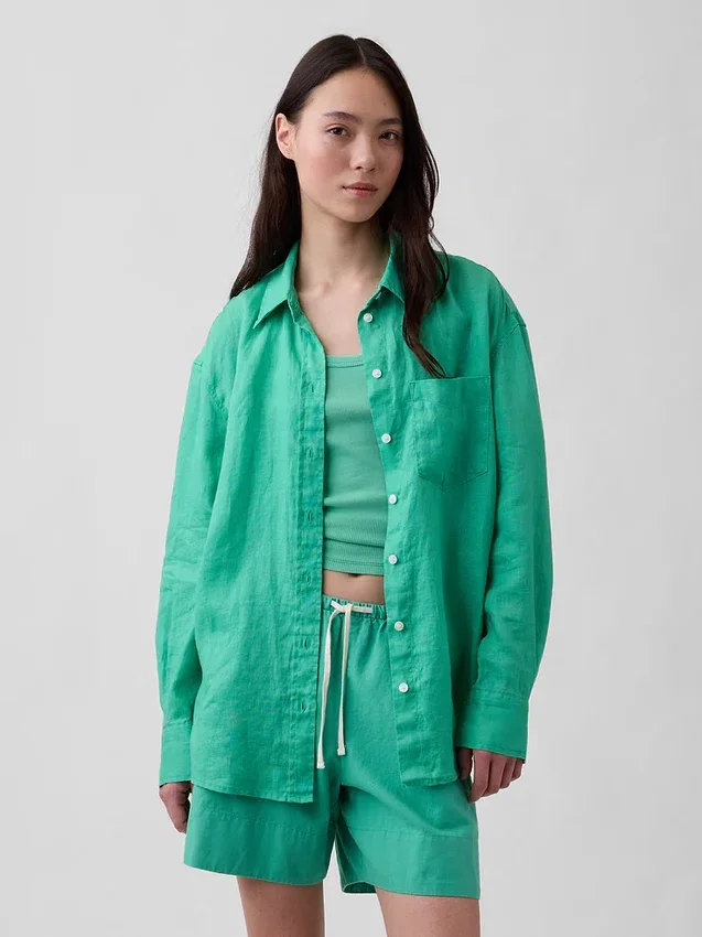 100% Linen Oversized Shirt