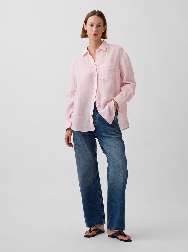 100% Linen Oversized Shirt