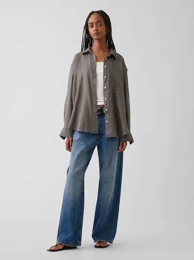 100% Linen Oversized Shirt