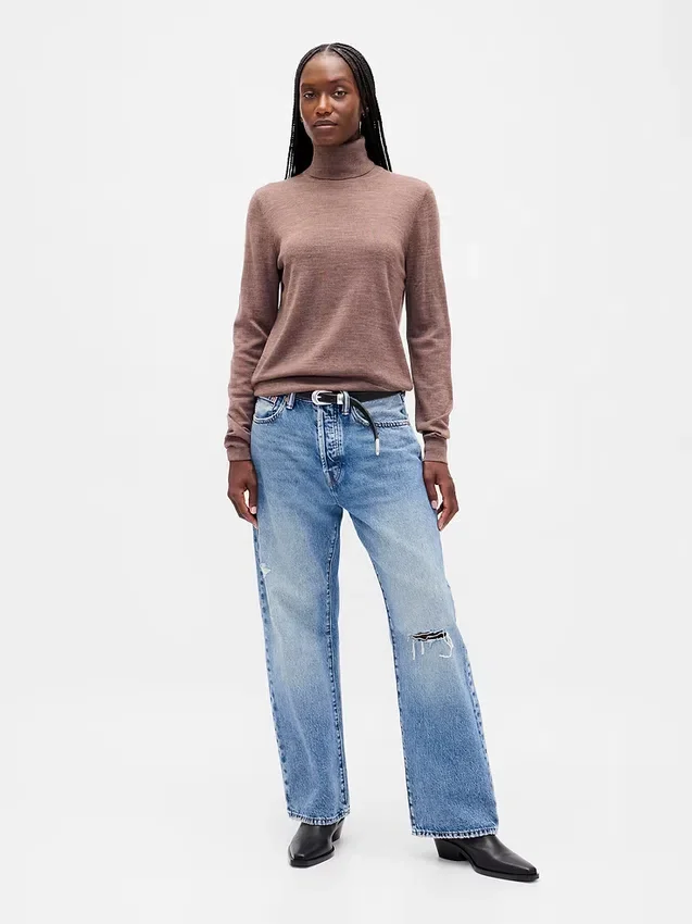100% Merino Wool Turtleneck Sweater