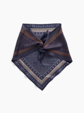 100% Silk Oversized Triangle Bandana Scarf