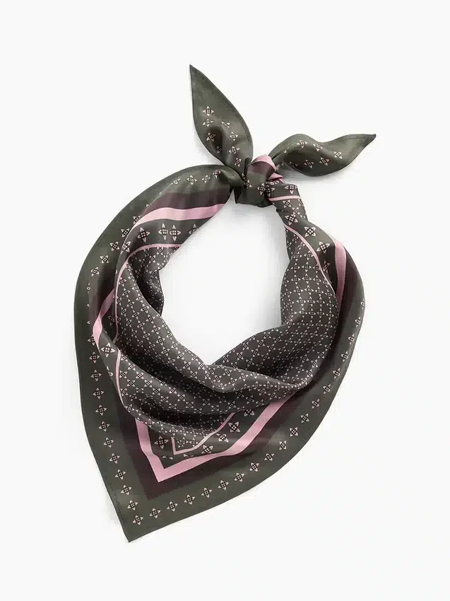100% Silk Oversized Triangle Bandana Scarf