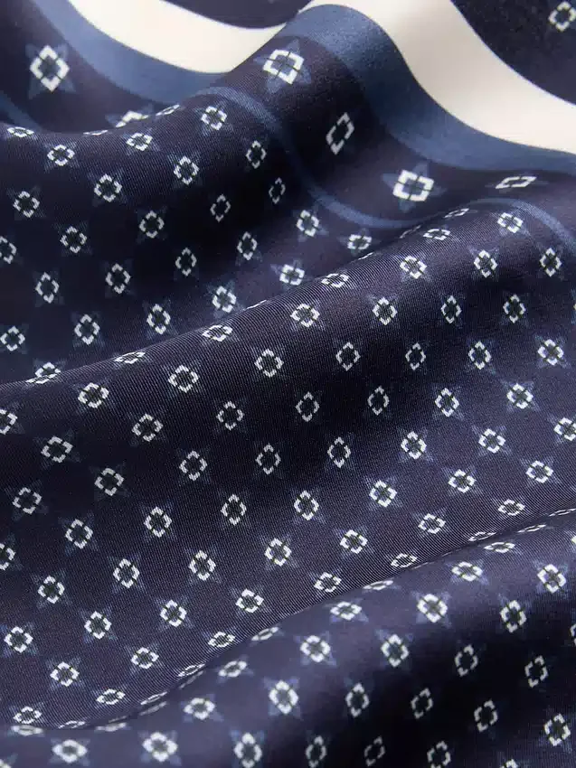 100% Silk Oversized Triangle Bandana Scarf
