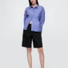 11" Mid Rise Longline Denim Shorts